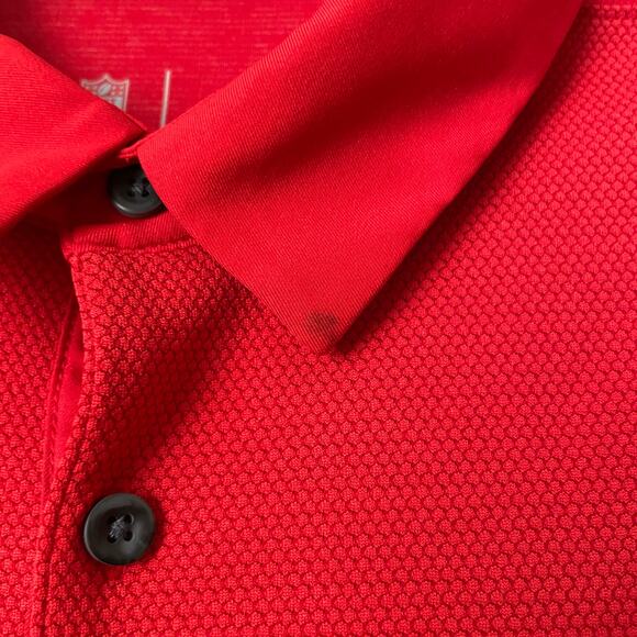 Nike Pro Bowl NFL On Field Polo Shirt Mens XL Red Dri Fit Athletic Henley DH1941 - Picture 5 of 12